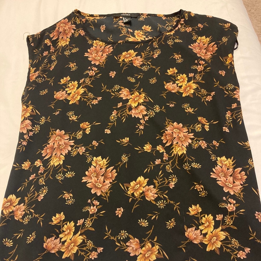 Black Floral Blouse